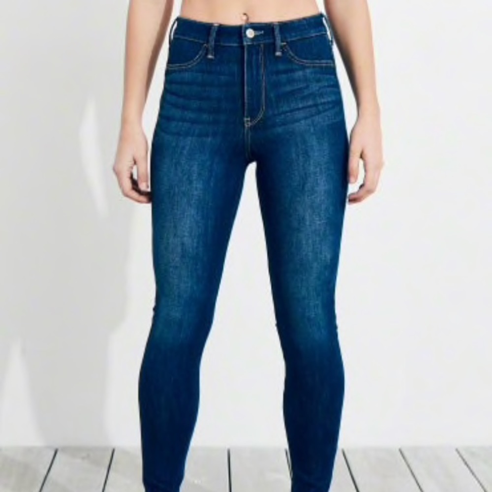 hollister dark skinny jean leggings size 1R